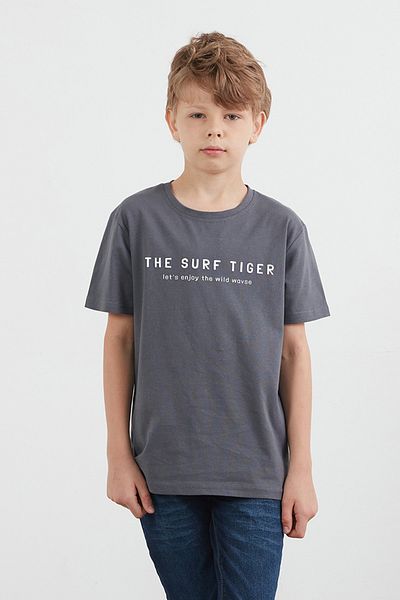 Fulla Moda 100% Cotton the Surf Tiger Printed Boy's T-Shirt
