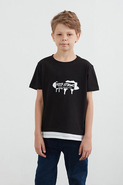 Fulla Moda Keep Strong Printed Boy's T-Shirt