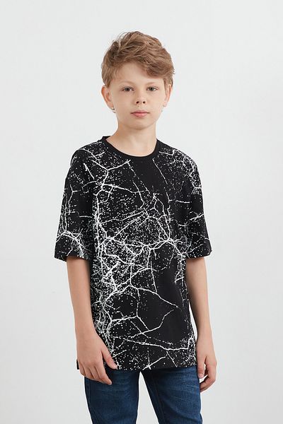 Fulla Moda Lightning Printed Crew Neck Boys T-Shirt