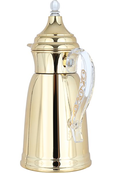 Alsaif Gallery Tamim Thermos Dallah - Saif Gallery, 0.6 L, Transparent Handle, Steel Insulation, Blue
