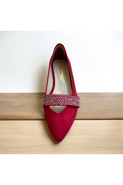 Major Butik Women's Suede Ballerina Shoes
