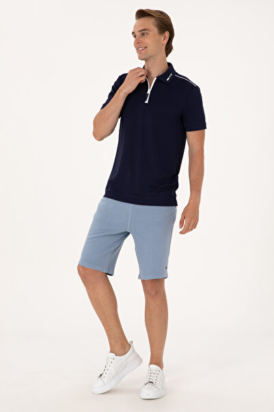 U.S. Polo Assn. Erkek Mavi Örme Şort 50298082-VR036
