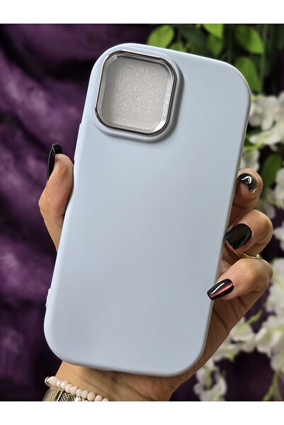 Magic Ring Iphone 12/12 Pro Uyumlu Metal Kamera Çerçeveli Mat Bebe Mavi Silik...