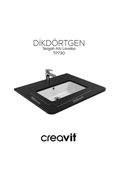 Creavit Tezgah Altı Lavabo 30*50cm Beyaz