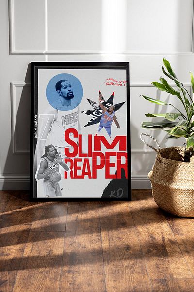 Saturn Pictură înrămată Kevin Durant - Pictură poster NBA de baschet