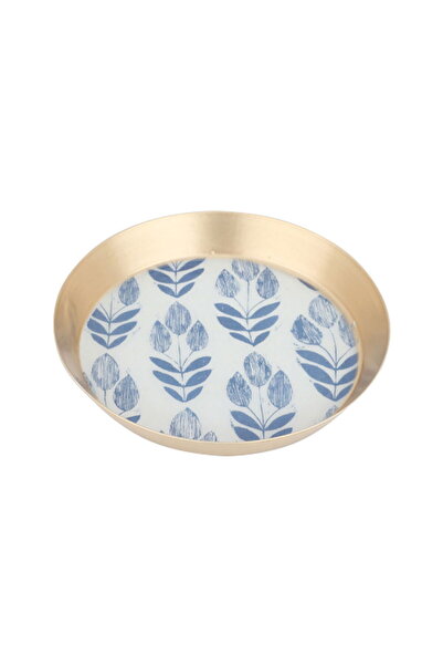 Alsaif Gallery Golden Serving Plate Alsaif Gallery, 12x12x2 cm