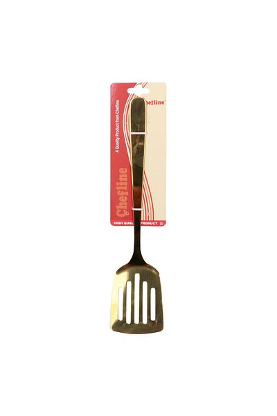 Chefline Stainless Steel Gold Plated Turner Elegant & Durable Cooking Spatula (Model 0345MKT)