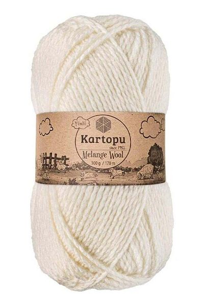 Kartopu Kartopu K013 Melange Wool Knitting Yarn – 100g, 170m
