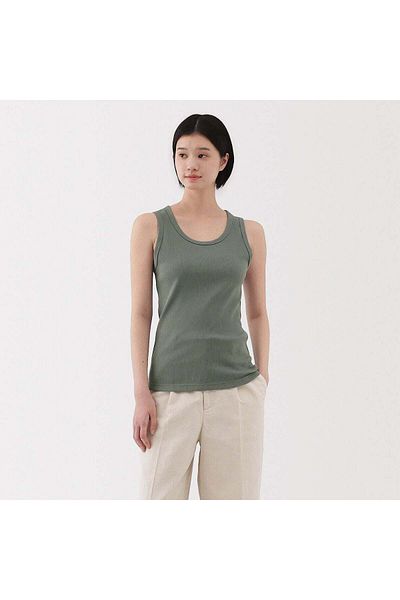 Muji قميص داخلي مضلع مطاطي
