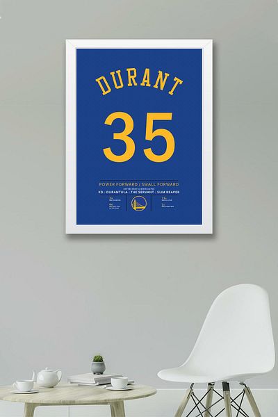 Saturn Tricou Kevin Durant cu cadru - Tricou NBA Golden State Warriors