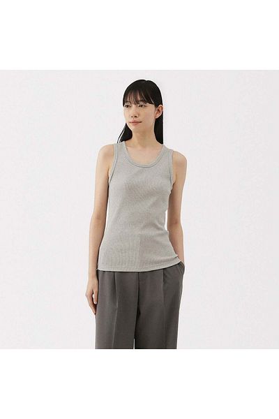 Muji قميص داخلي مضلع مطاطي