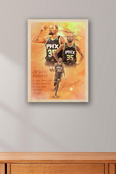 Saturn Pictură înrămată Kevin Durant - Pictură poster NBA de baschet
