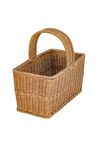 Generic Al Saif Gallery Wicker Serving Basket, 32 X 18 X 19 Cm - Beige