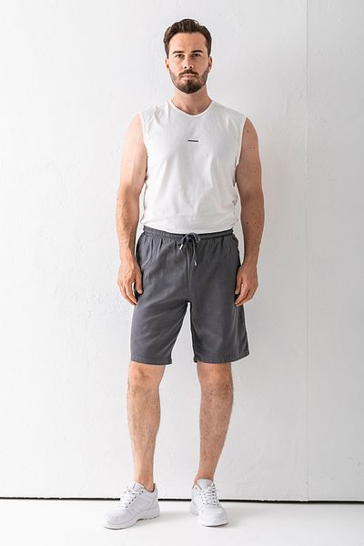 JB John Borners Men's Adjustable Waist Double Pocket Shorts Anthracite - 9239