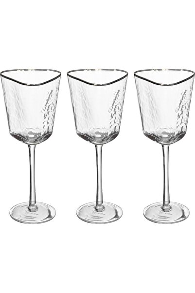 Generic طقم أكواب عصير زجاجية من معرض السيف، 22 × 9 × 9 سم، مثلثة الشكل بقاعد...