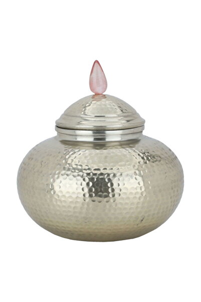 Alsaif Gallery Saif Gallery Stainless Steel Sugar Bowl, 1.2L, Round, Lid - Gold