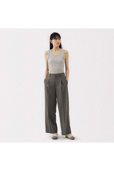 Muji قميص داخلي مضلع مطاطي