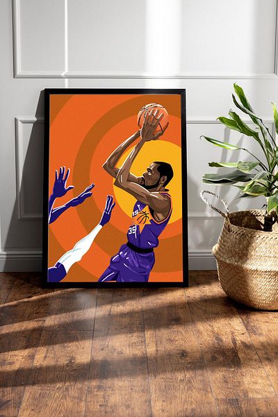 Saturn Pictură înrămată Kevin Durant - Pictură poster NBA de baschet