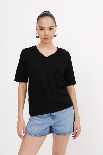 Addax V-Neck Basic T-Shirt P4380