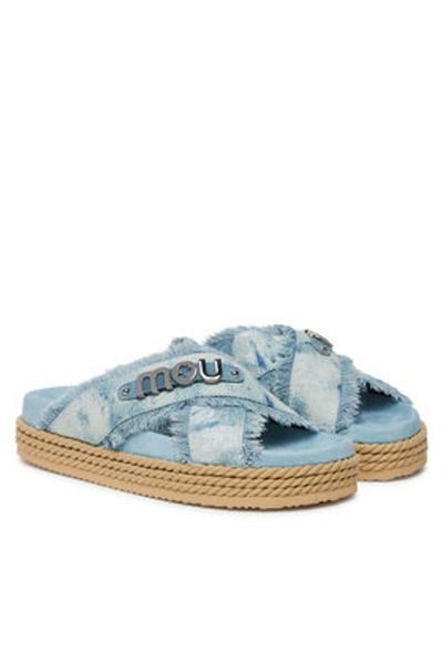 Mou Sandale damă albastre MOU-MU.SW451010K PDEN DENIM PAINTED