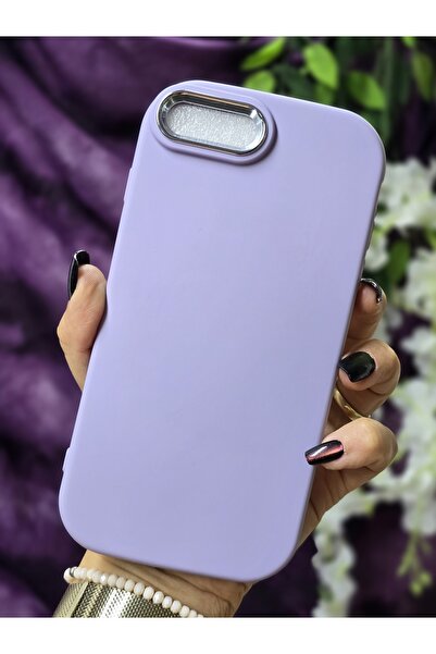 Magic Ring Iphone 7 Plus / 8 Plus Uyumlu Metal Kamera Çerçeveli Mat Lila Sili...