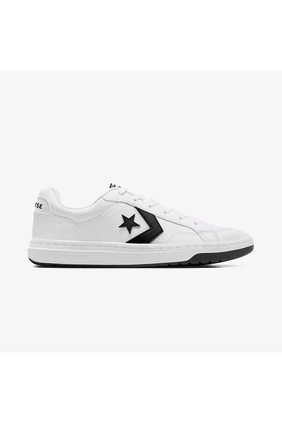 converse Pro Blaze V2 Low-Top-Unisex-Sneaker aus Kunstleder in Weiß