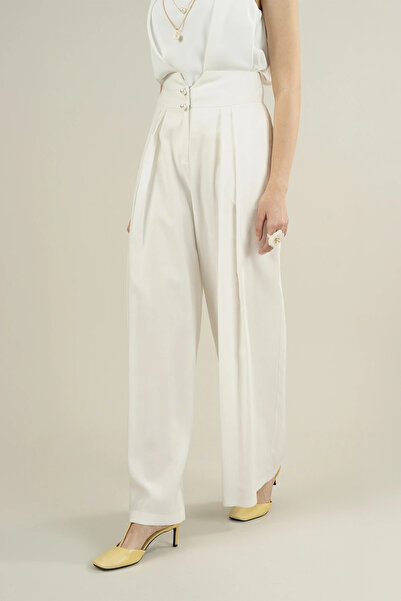 IDYL Pearl Detail Pleated Pants