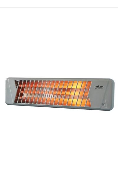 Heller مدفأة كهربائية ٣ شمعات - ١٨٠٠ واط - رمادي - QSH180