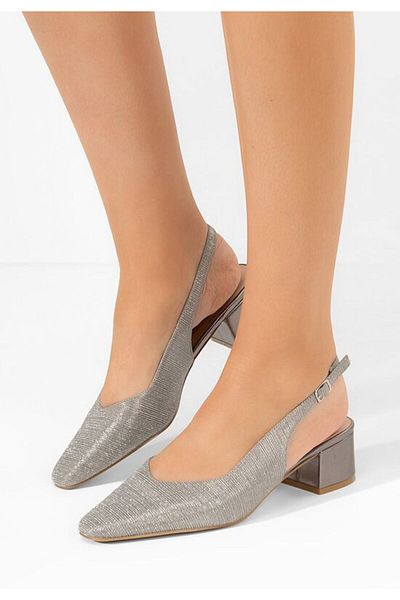 B T Shoes Pantofi cu toc gros Darada gri