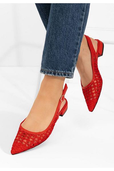 B T Shoes Alysya red slingback shoes