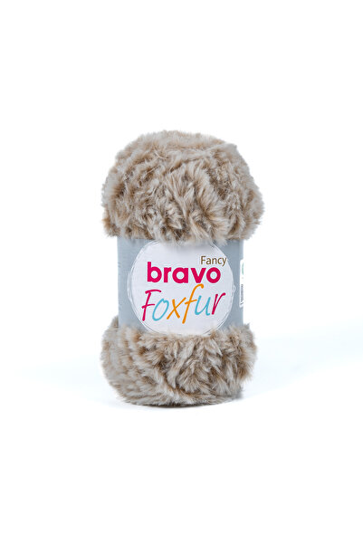 Bravo Foxfur Fur Yarn 100 Gr 50 Meters (Color Code: 78) Cream