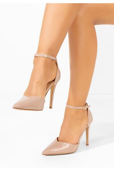 B T Shoes Nedera nude thin heel shoes