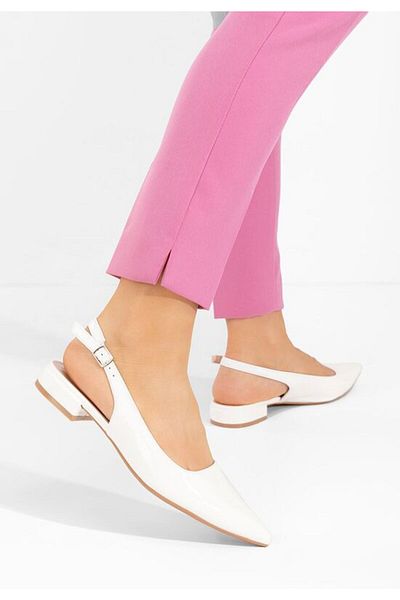 B T Shoes Pantofi slingback Danya albi