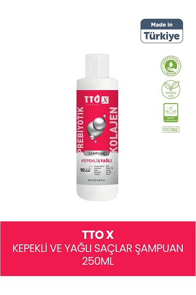 TTO -X Prebiotic & Collagen Shampoo for Bran and Oily Hair 250ml