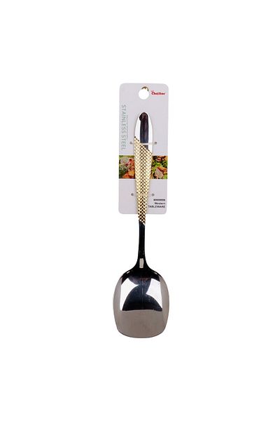 Chefline Stainless Steel Turner, 9 inches, HY65 9-Inch Durable Cooking Spatula (HY65) for Frying,