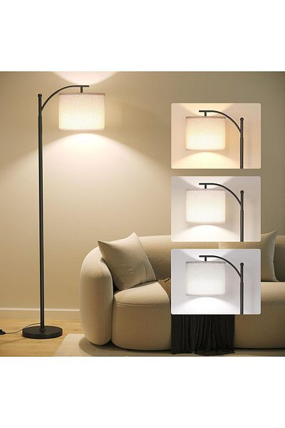 Saharaz Nordic Modern Floor Lamp, With Warm Light Remote Control, 4 Color Settings, for Bedroom, Office