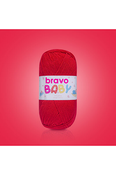 Bravo Baby Anti-Pilling (Anti-Pilling) Baby Wool 100 Gr 250 Meters (Color Code: 510) Red