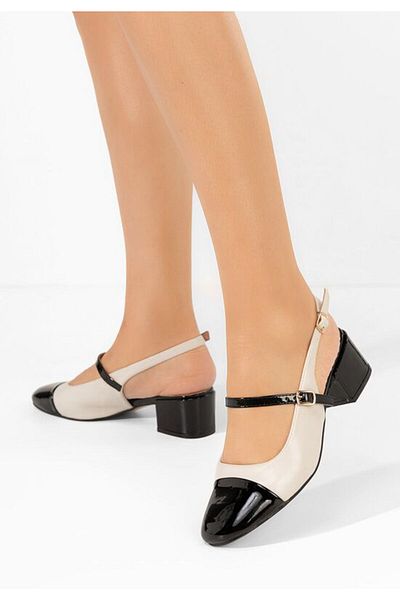 B T Shoes Pantofi cu toc gros Dreama bej