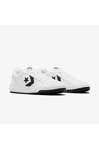 converse Pro Blaze V2 Low-Top-Unisex-Sneaker aus Kunstleder in Weiß