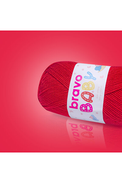 Bravo Baby Anti-Pilling (Anti-Pilling) Baby Wool 100 Gr 250 Meters (Color Code: 510) Red