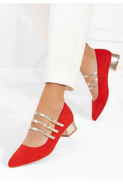 B T Shoes Bakea red high heel shoes
