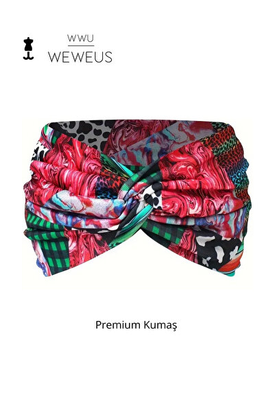 Weweus Κόκκινο μοτίβο αγελάδας Premium Γυναικεία κορδέλα μαλλιών