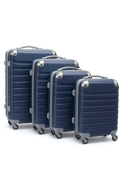 OEM Set of 4 ABS trolleys 75-65-55-50cm elegant with 4 durable wheels 360 degrees telescopic handle
