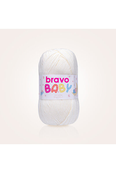 Bravo Baby Anti-Pilling (Anti-Pilling) Baby Wool 100 Gr 250 Meters (Color Code: 180) Cream