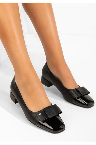 B T Shoes Pantofi cu toc mic wuga negri