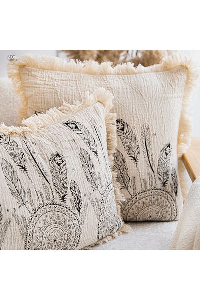 NDC HOME Βιολογική Μουσελίνα Dream Catcher Σειρά Μαξιλαροθήκη Ριχτάρι (43x43)