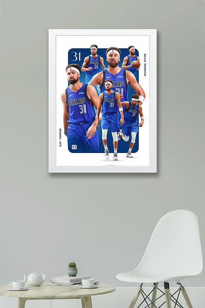 Saturn Pictură înrămată de Klay Thompson - Pictură poster NBA Dallas Mavericks