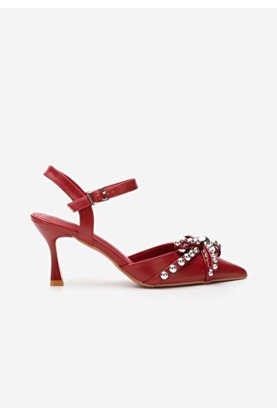 B T Shoes Red Ladera slingback shoes