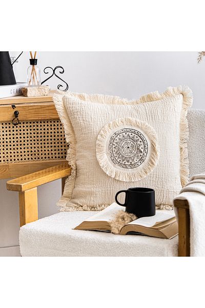 NDC HOME Βιολογική Μουσελίνα Dream Catcher Σειρά Μαξιλαροθήκη Ριχτάρι (43x43)
