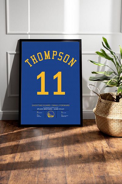 Saturn Tricou Klay Thompson cu cadru - Tricou NBA Golden State Warriors